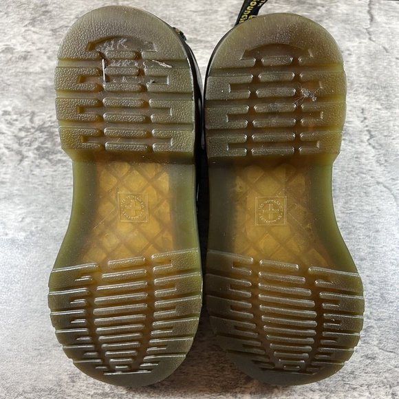 Dr. Martens 1460 J Glossy Black Leather 8 Eyelet Boots Ladies Women’s Size 5 - Picture 8 of 9